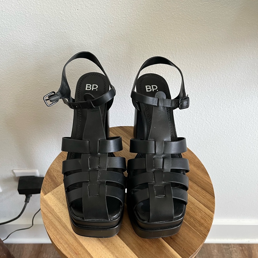 bp Women's Black Strappy Sandals